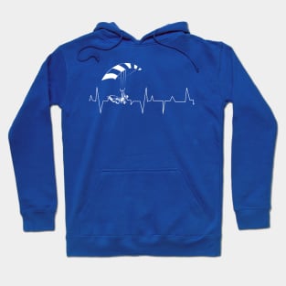 Heartbeat Kitesurfer White Hoodie